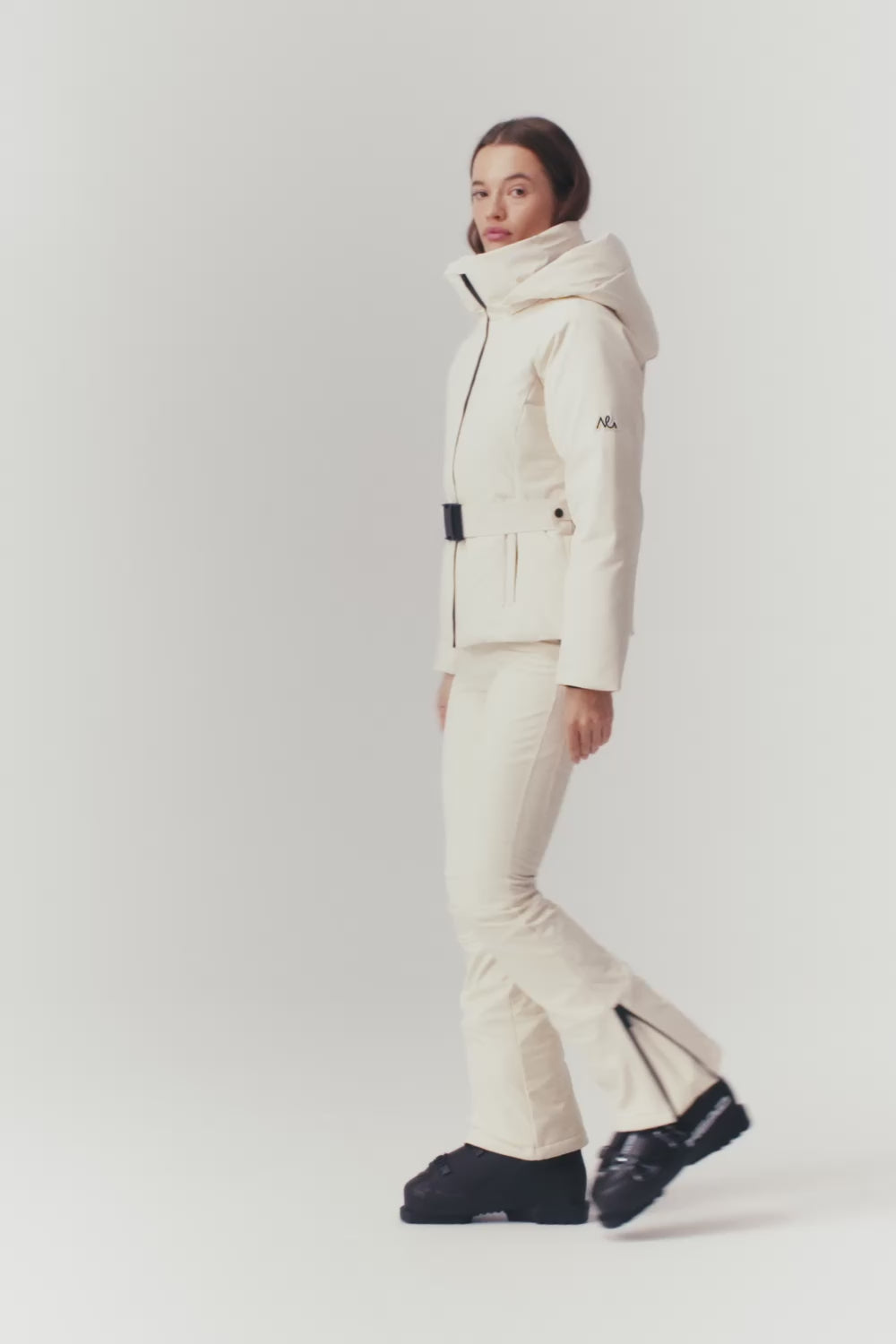 Elvit Ski Jacket with Belt Women, Birch white