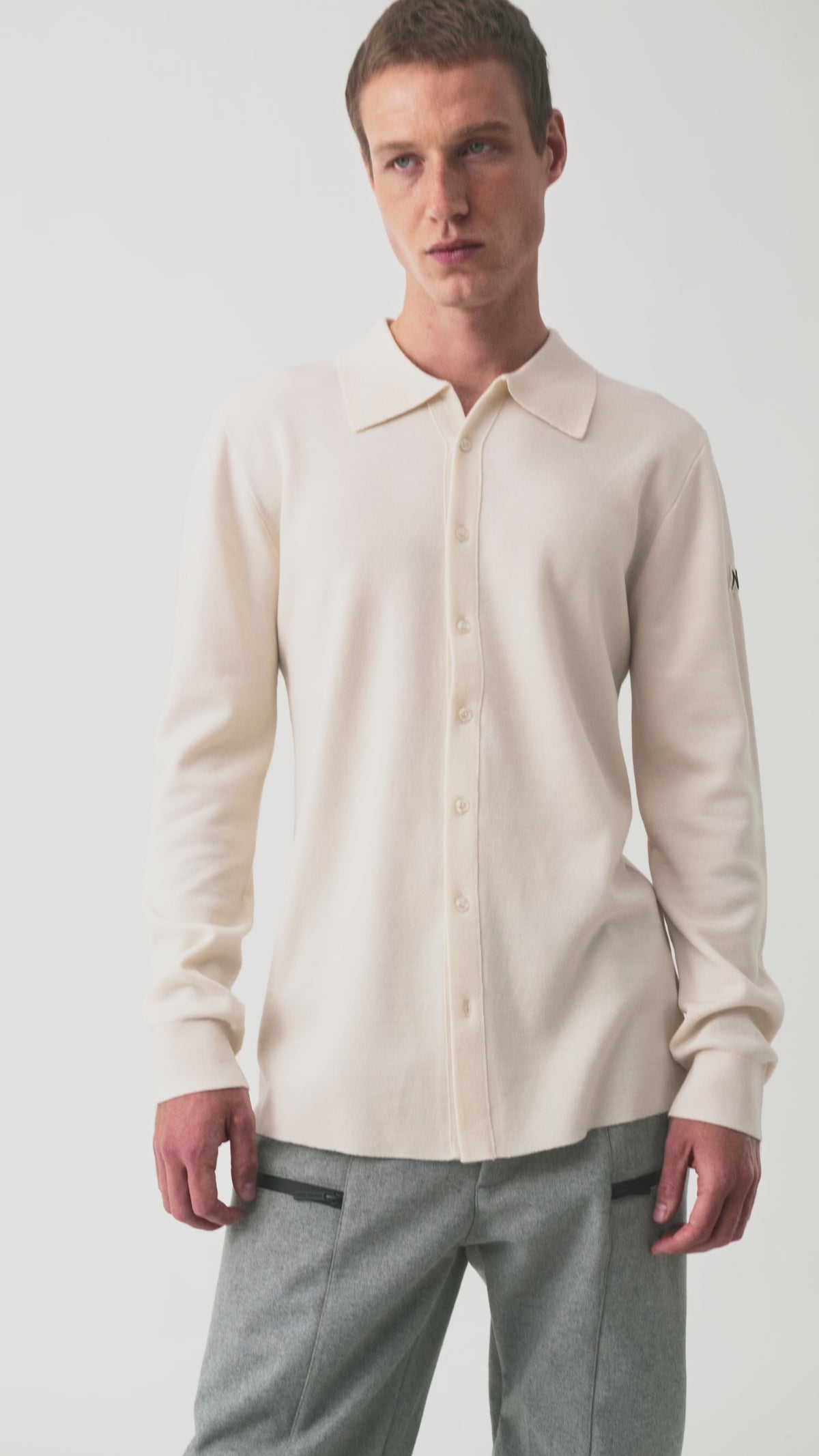 Baselayer Shirt Men, Birch White