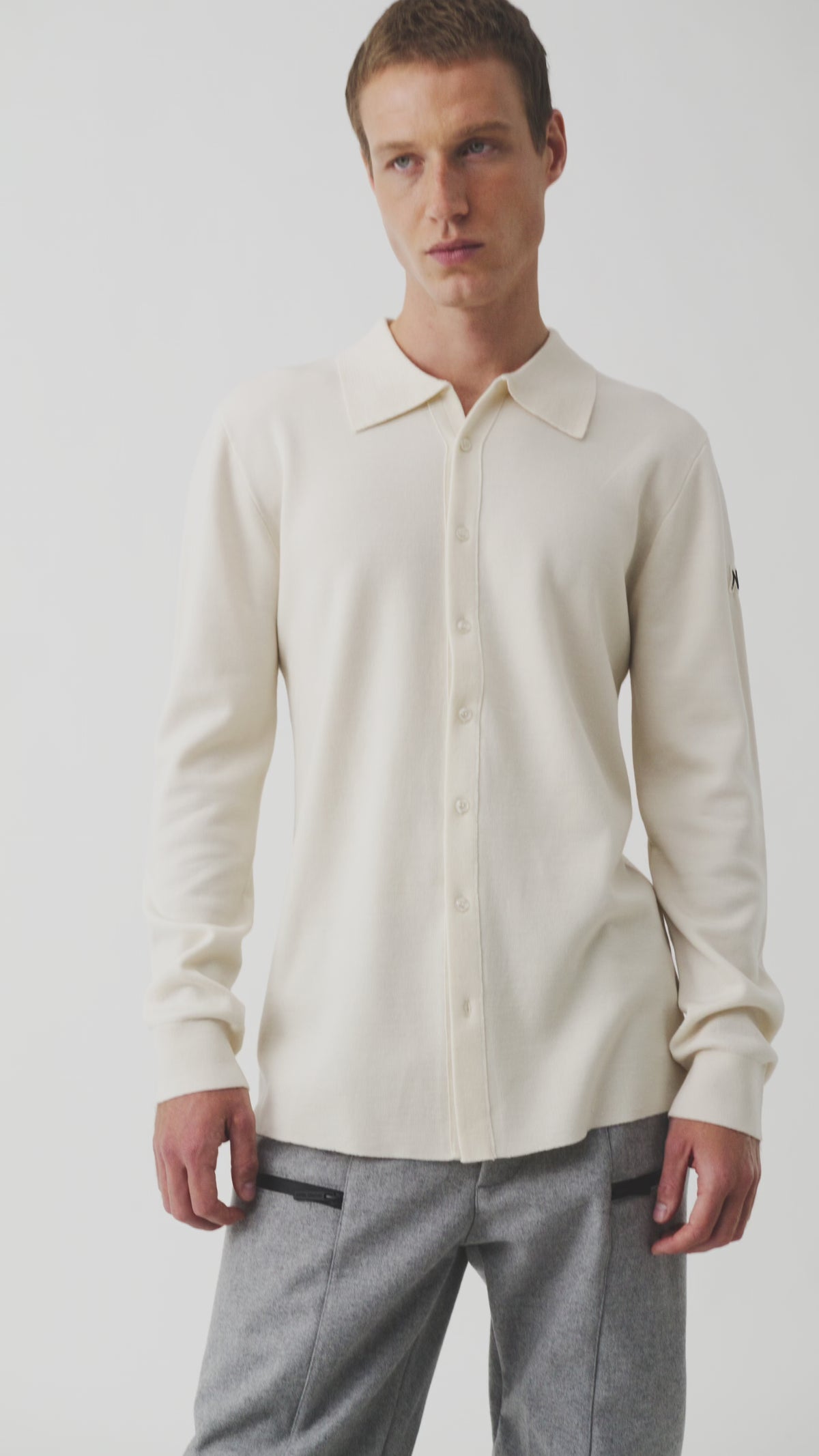 Tovin Baselayer Shirt Men, Birch White